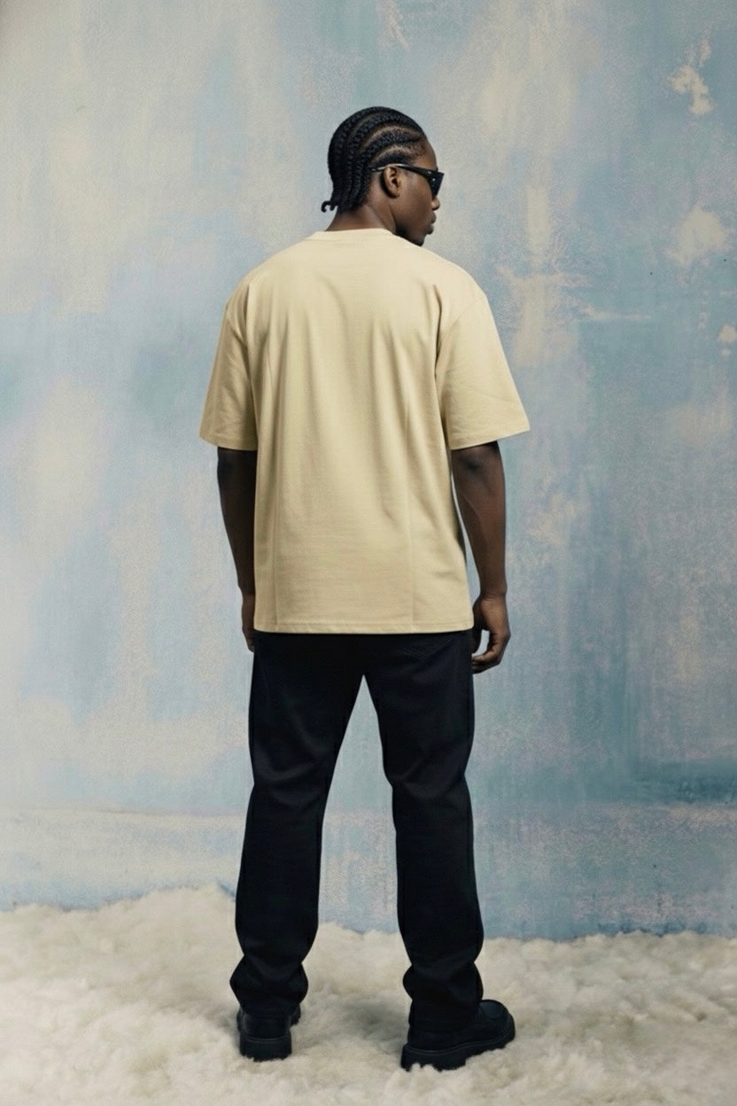 Sandstone Beige Unisex Oversized Tee