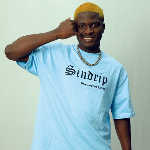 Sindrip Signature Oversized Tee – Glacier Blue