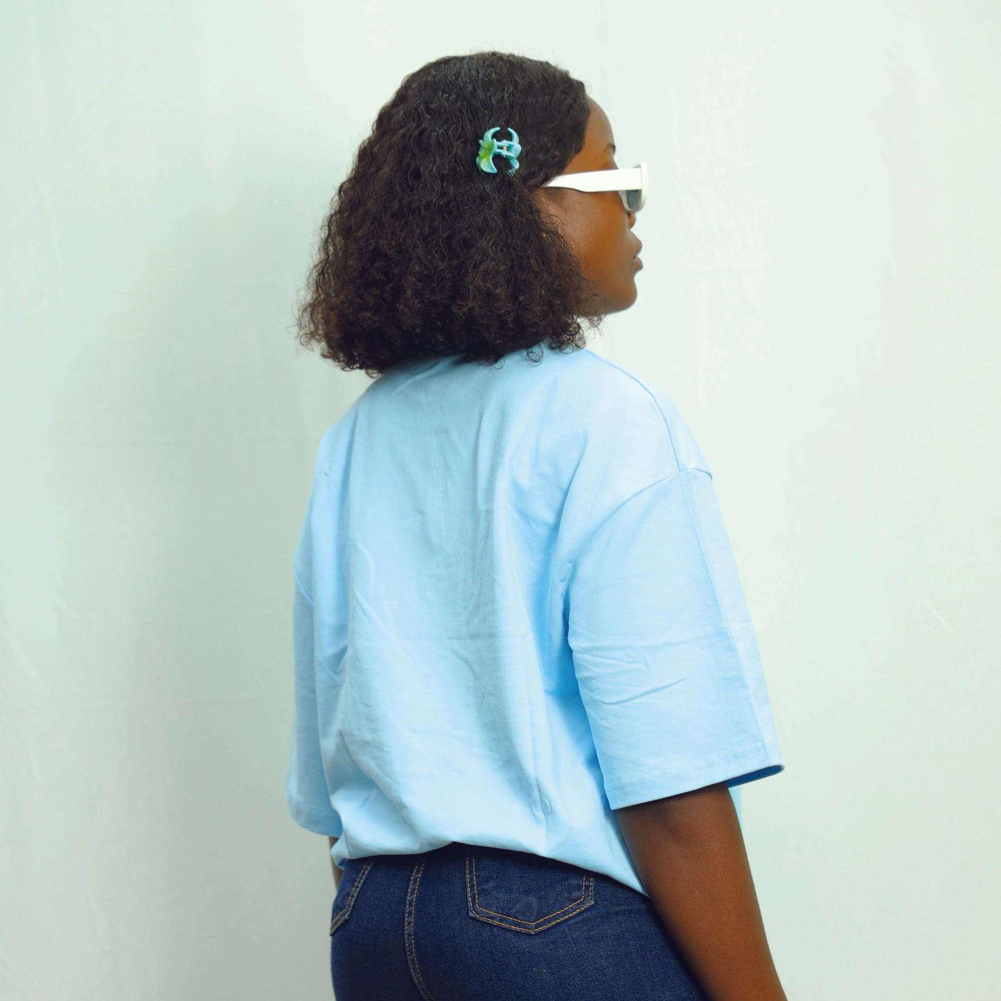 Sindrip Signature Oversized Tee – Glacier Blue