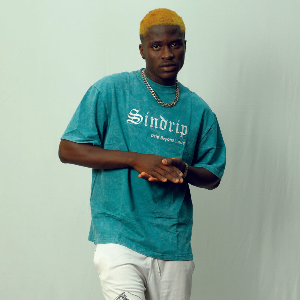 Sindrip Signature Oversized Tee – Ocean Jade Wash