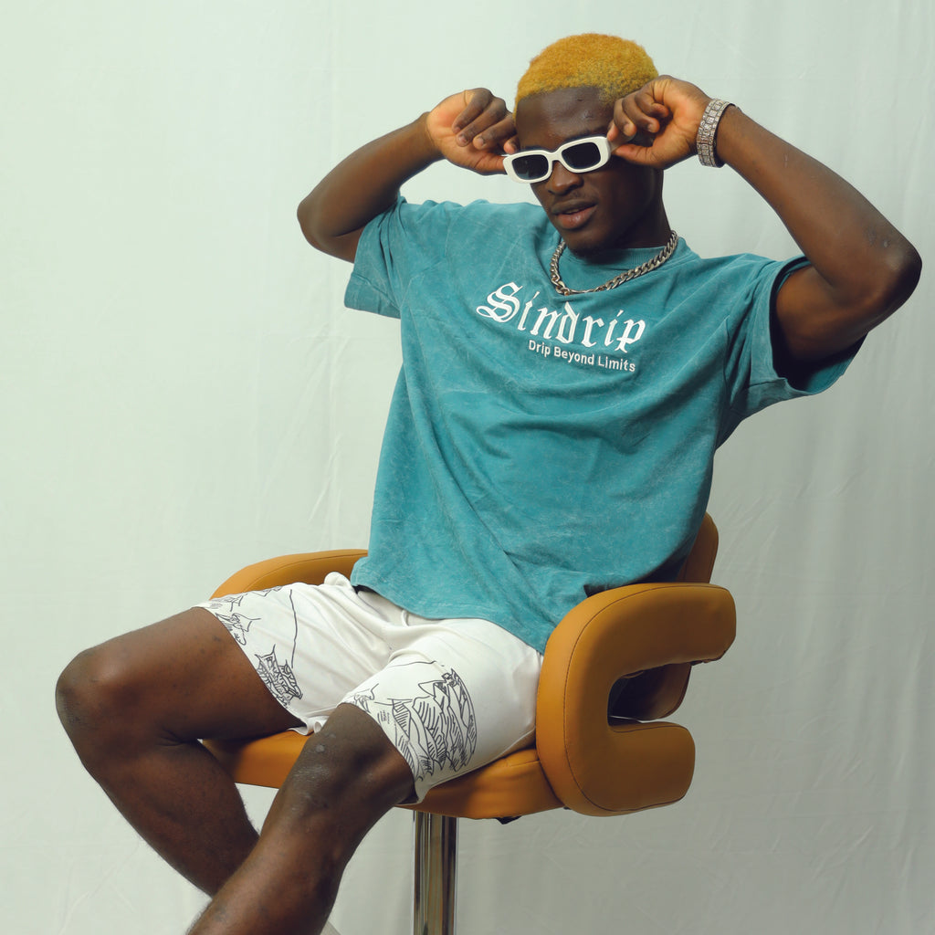 Sindrip Signature Oversized Tee – Ocean Jade Wash