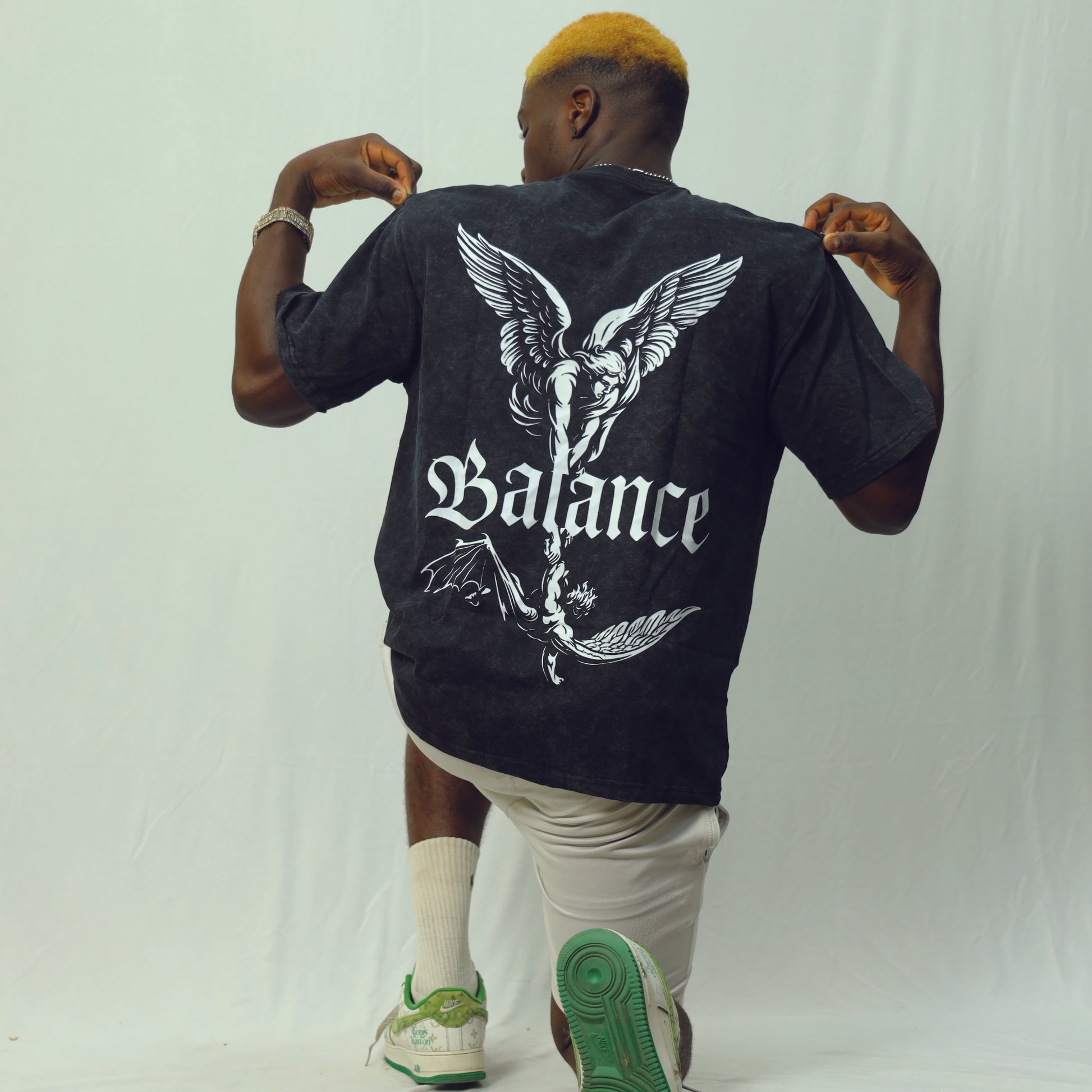 Sindrip Signature Oversized Tee – Black Acid Wash