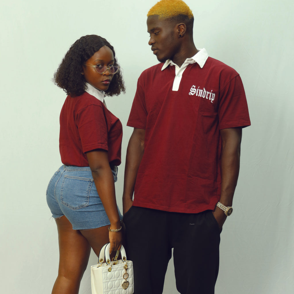 Sindrip Heritage Polo – Maroon & White Collar Edition