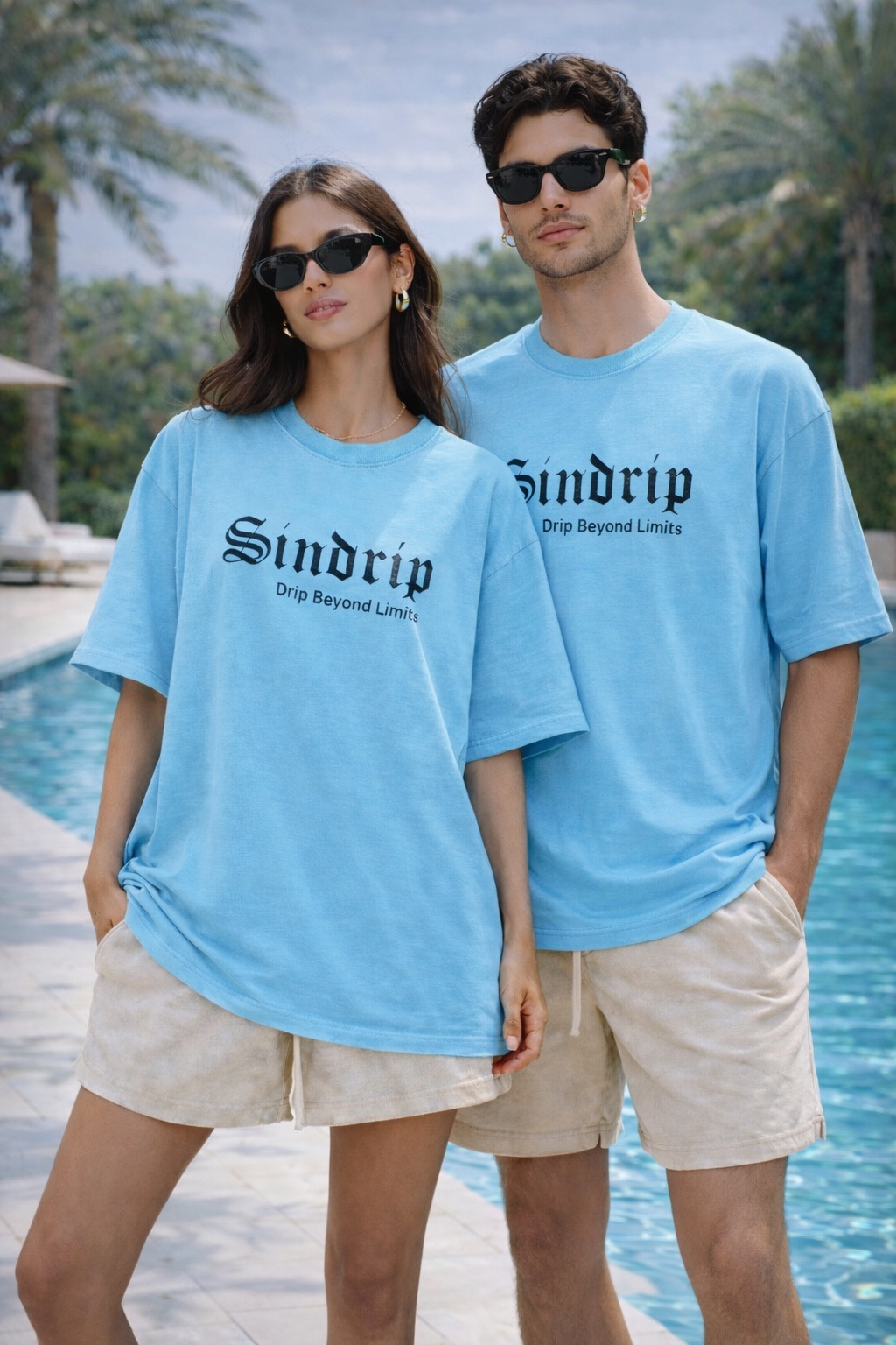 Glacier Blue Unisex Oversized Tee