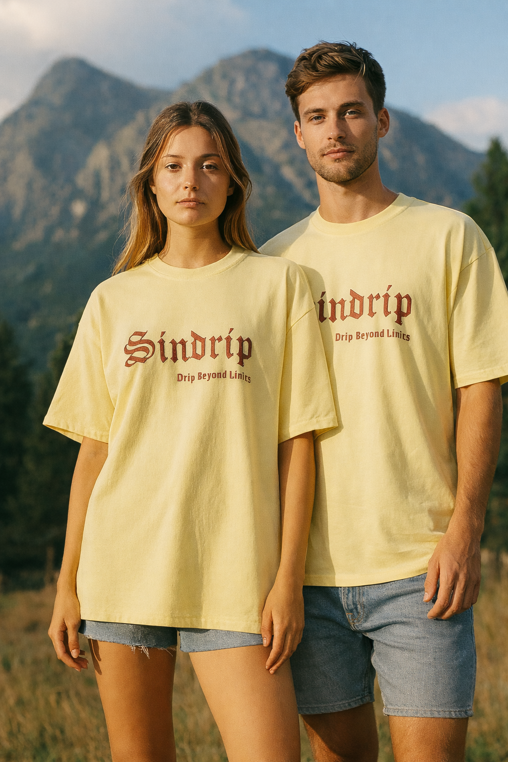 Sandstone Beige Unisex Oversized Tee