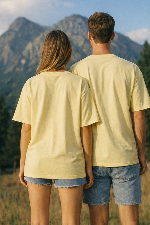 Sandstone Beige Unisex Oversized Tee